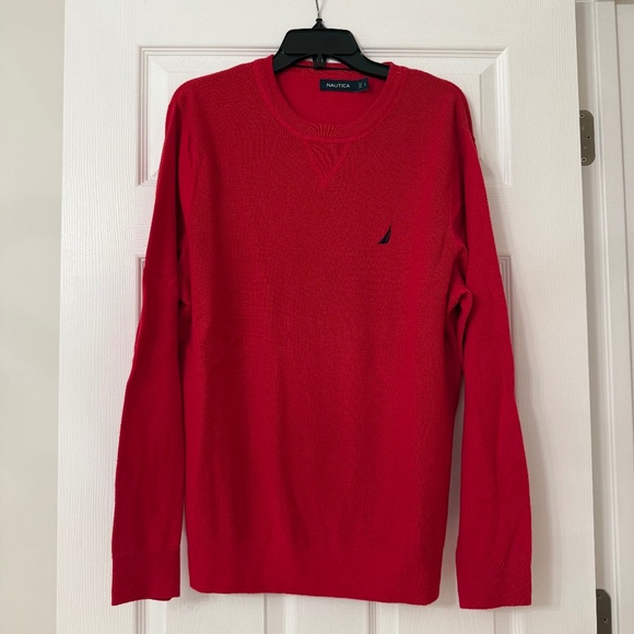 Nautica Men’s Red Crewneck Sweater - Picture 1 of 4